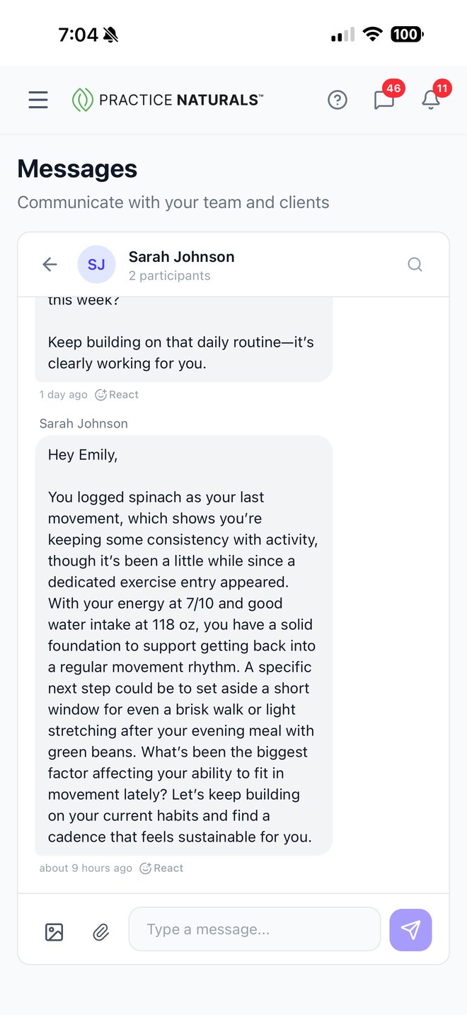 Coach messaging